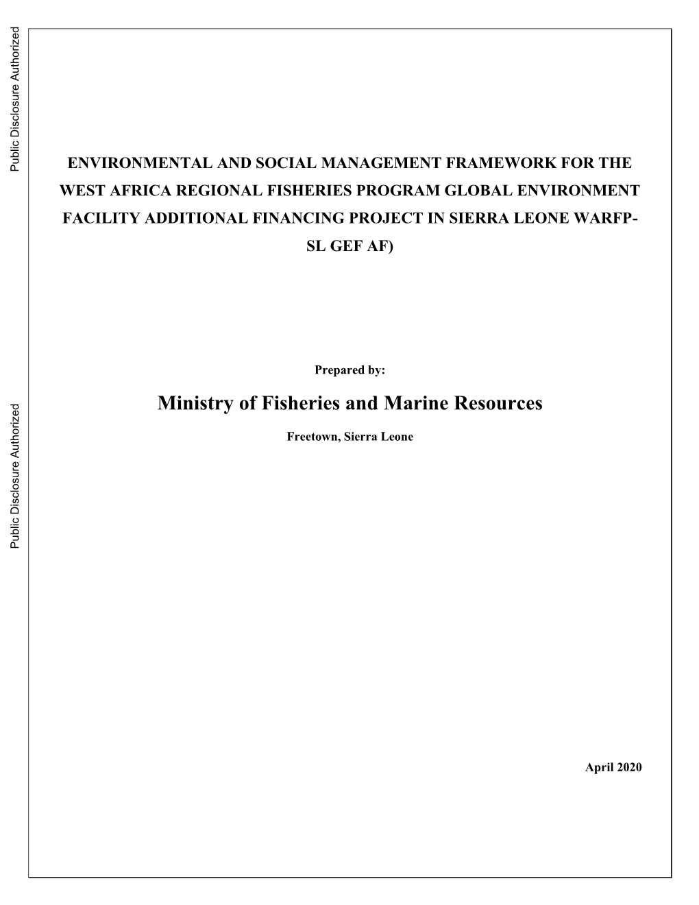 Environmental-And-Social-Management-Framework-For-Sierra-Leone.Pdf