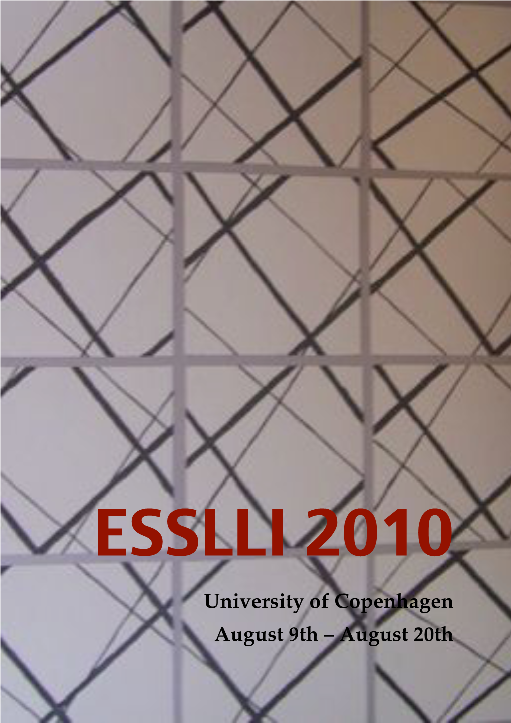 ESSLLI 2010 Booklet