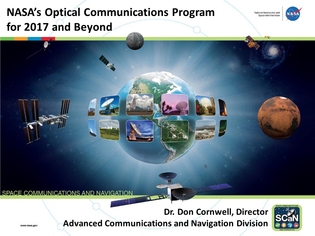 NASA's Optical Communications Program for 2017 and Beyond By