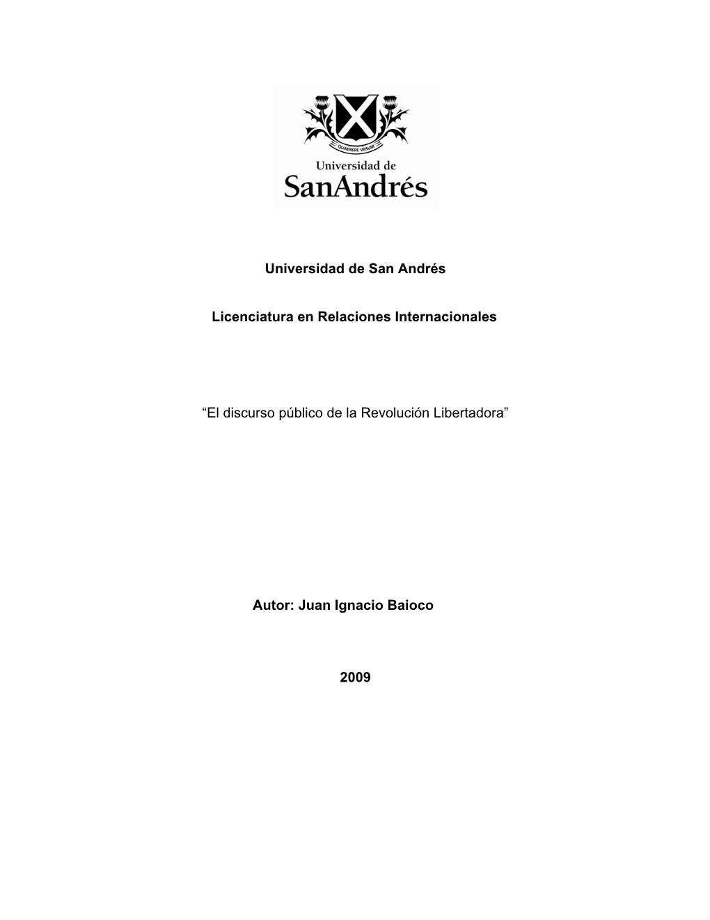 El Discurso Público De La Revolución Libertadora”