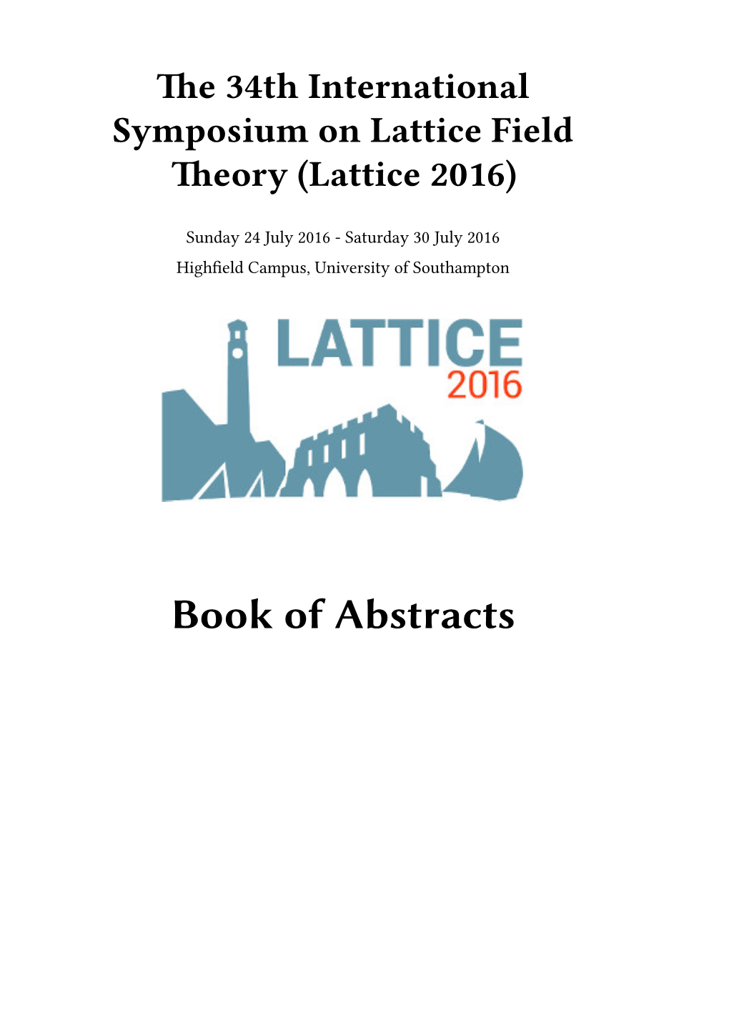 Book of Abstracts