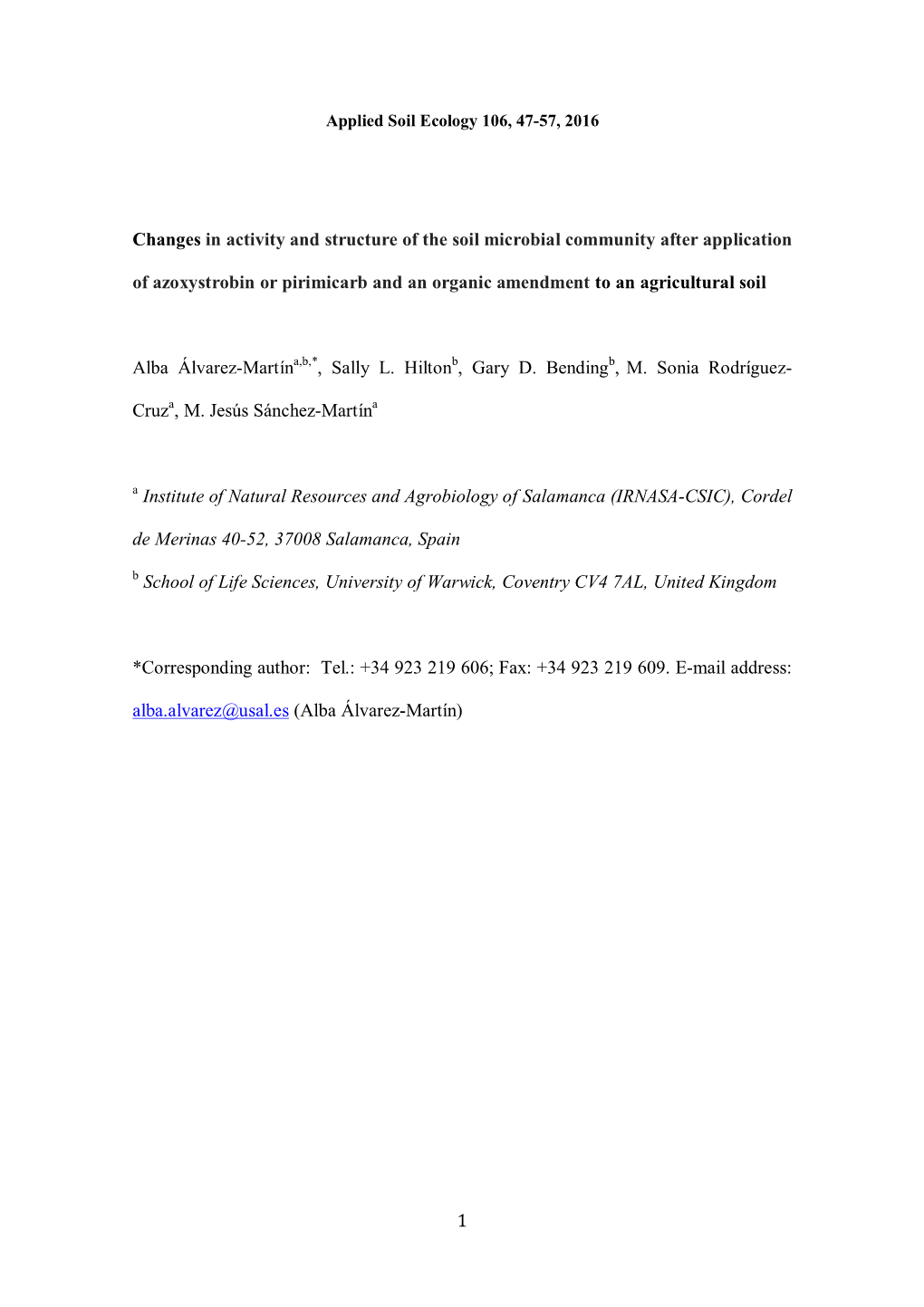 Impact of Azoxystrobin and Pirimicarb on the Eukaryote Community in An