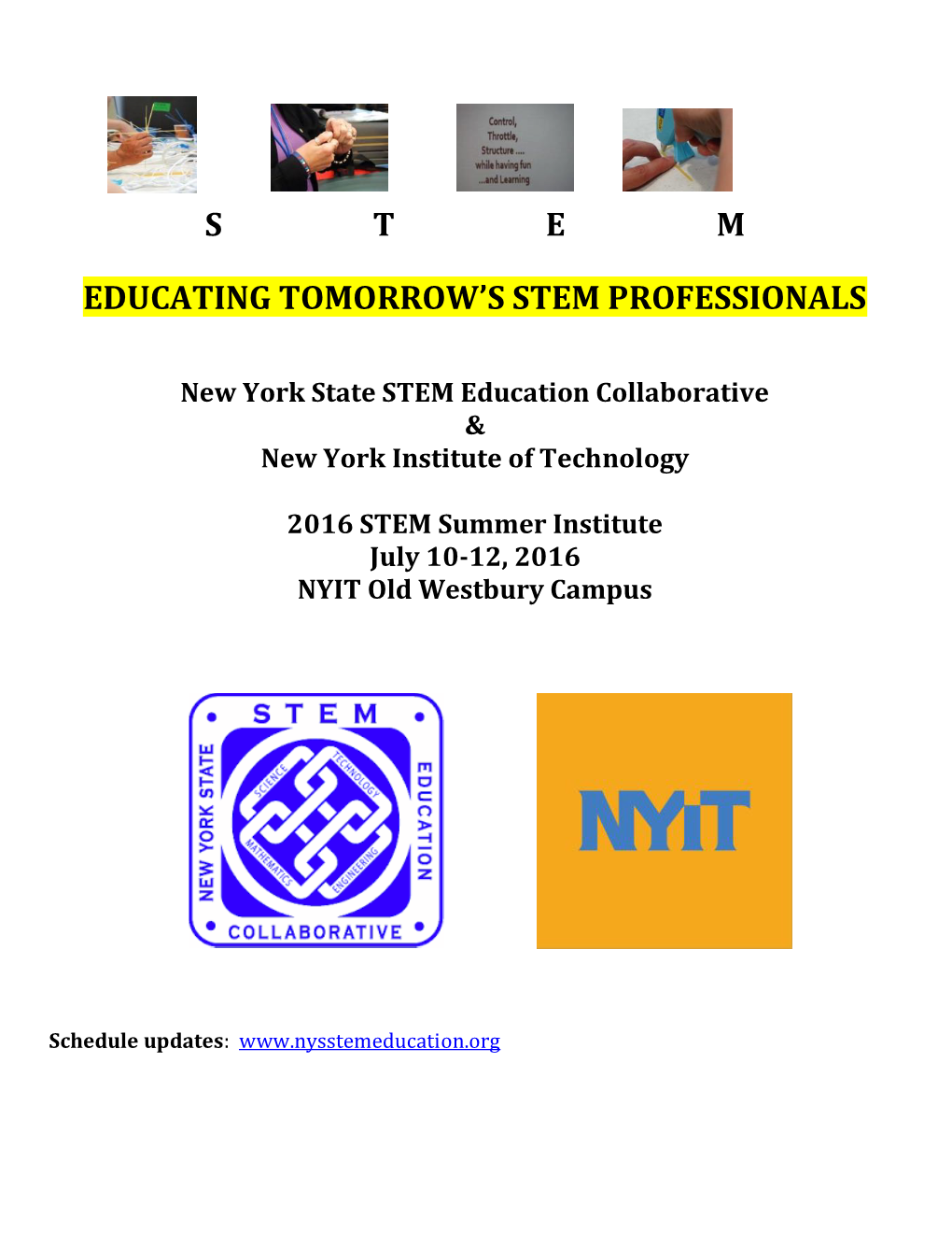 Educating Tomorrow's Stem Professionals