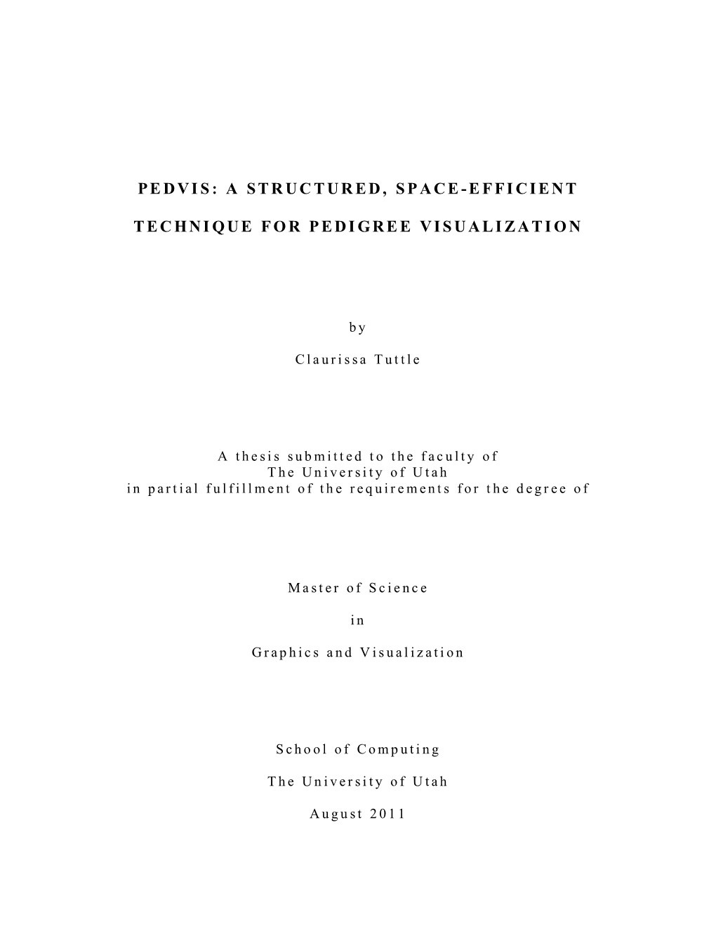 Pedvis: a Structured, Space-Efficient Technique for Pedigree Visualization