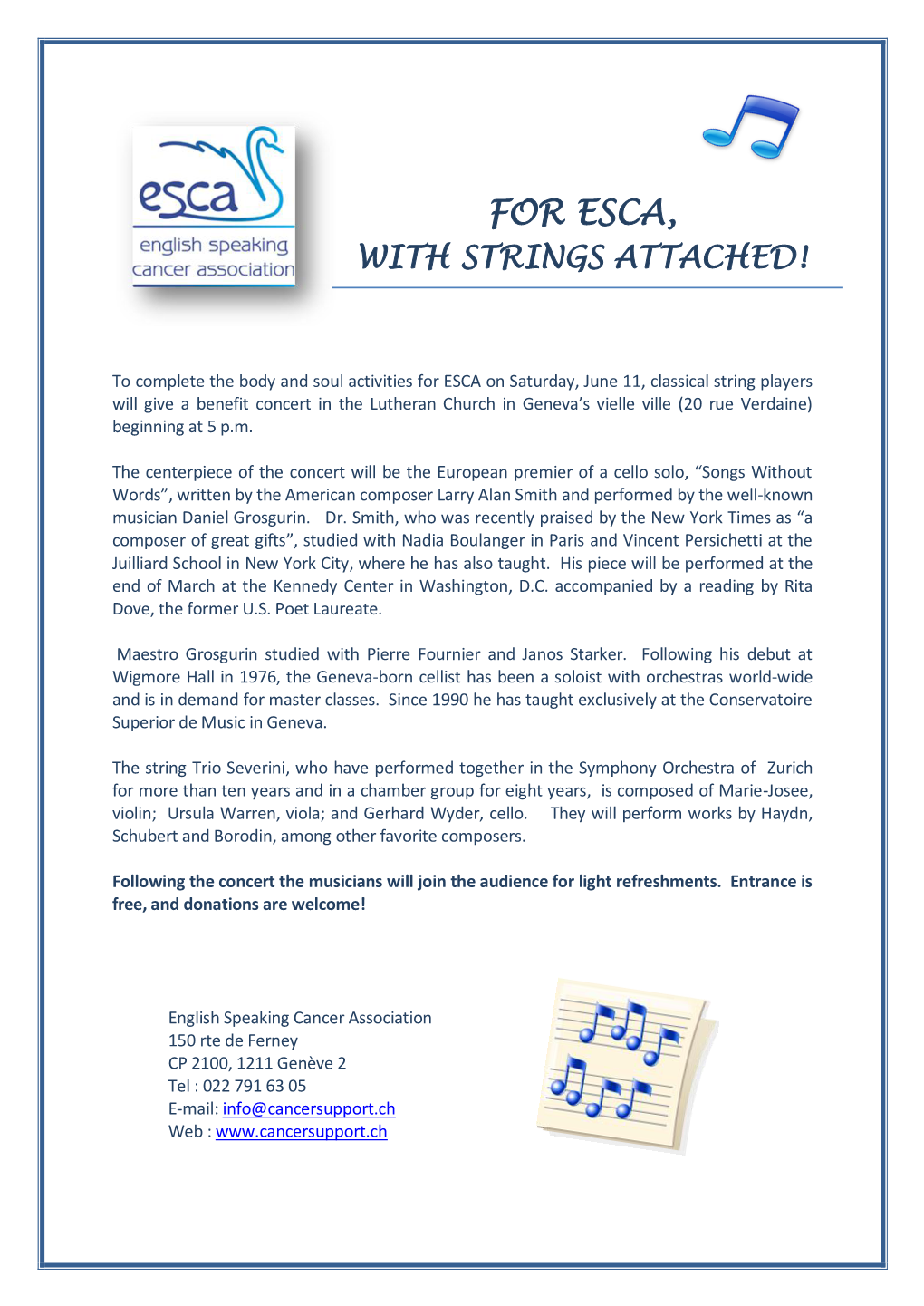 For Esca, with Strings Attached!