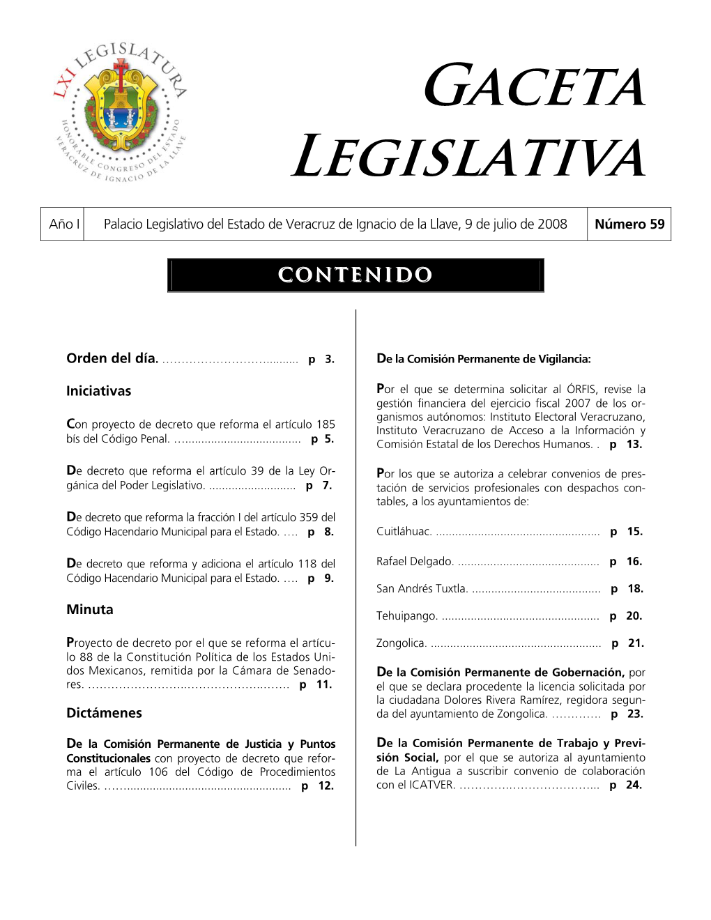 Gaceta Legislativa