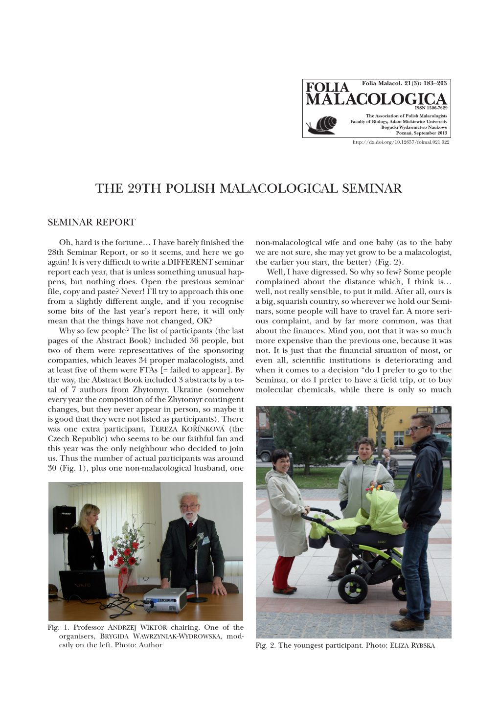 The 29Th Polish Malacological Seminar