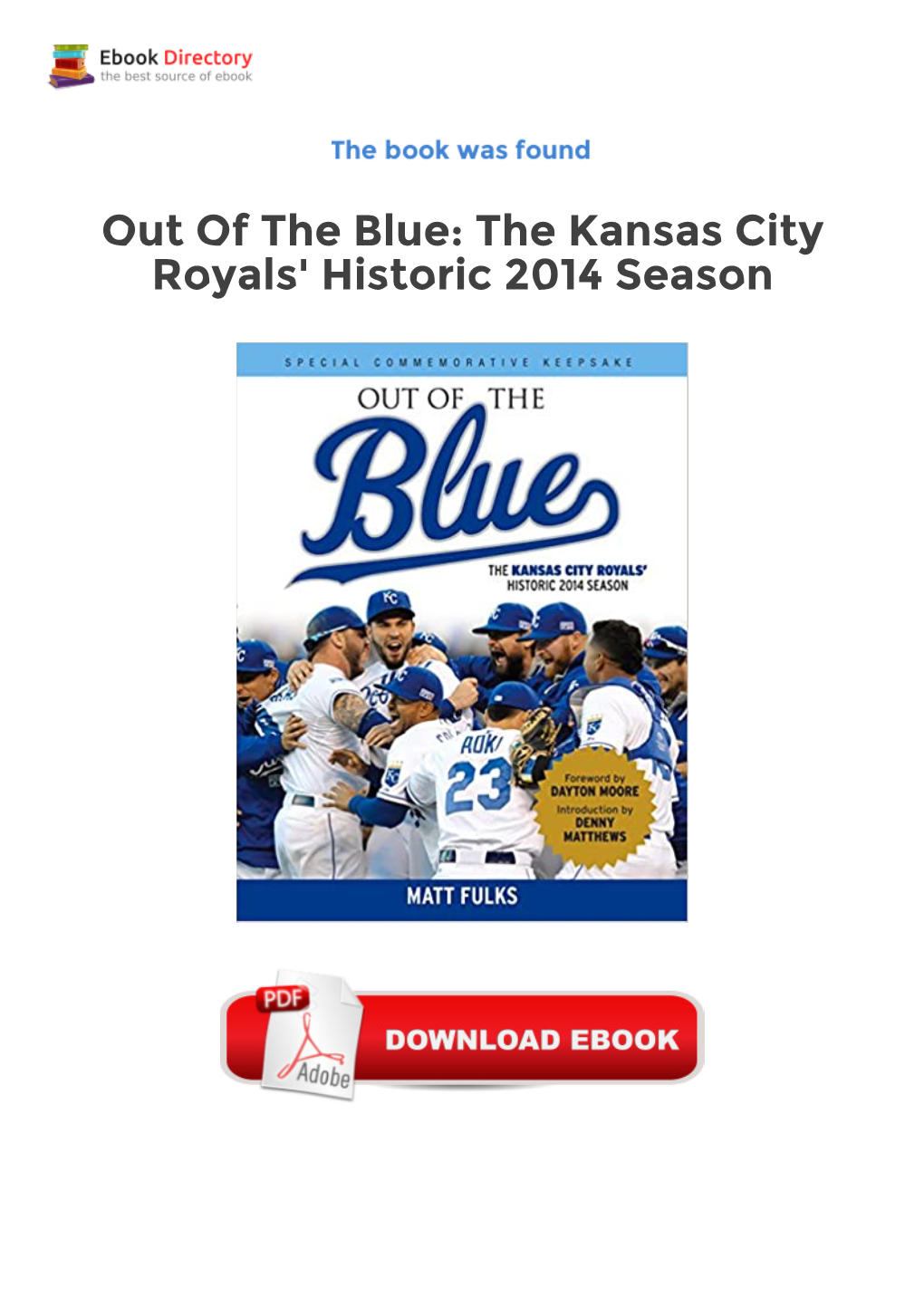The Kansas City Royals' Historic 2014 Season Free Pdf Books