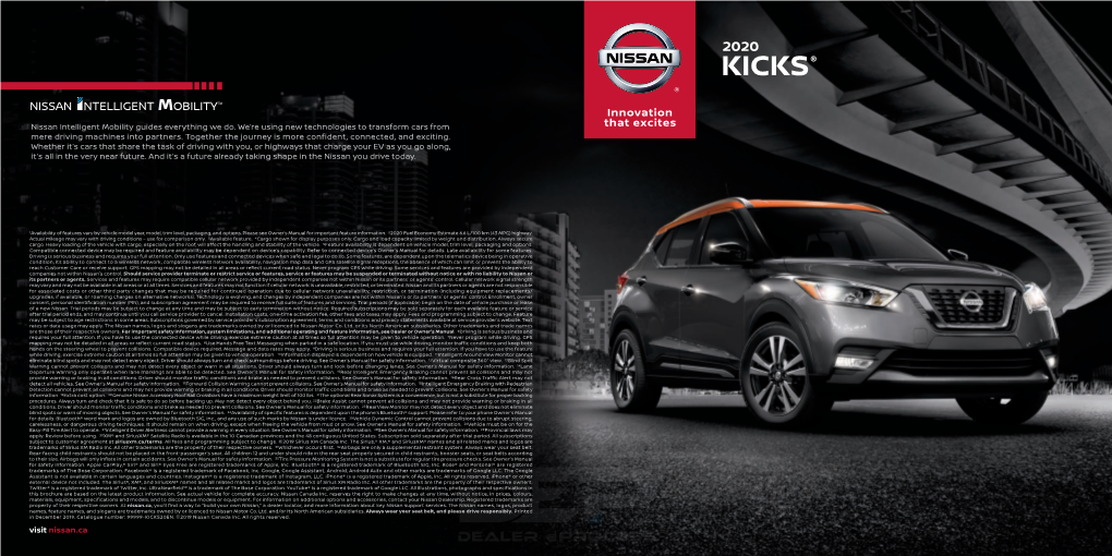 Nissan 2020 Kicks Brochure