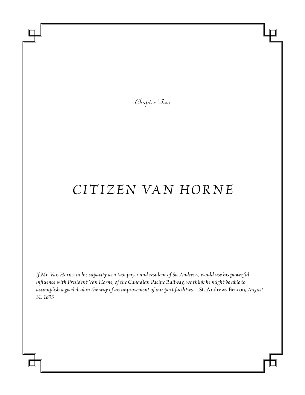 Citizen Van Horne