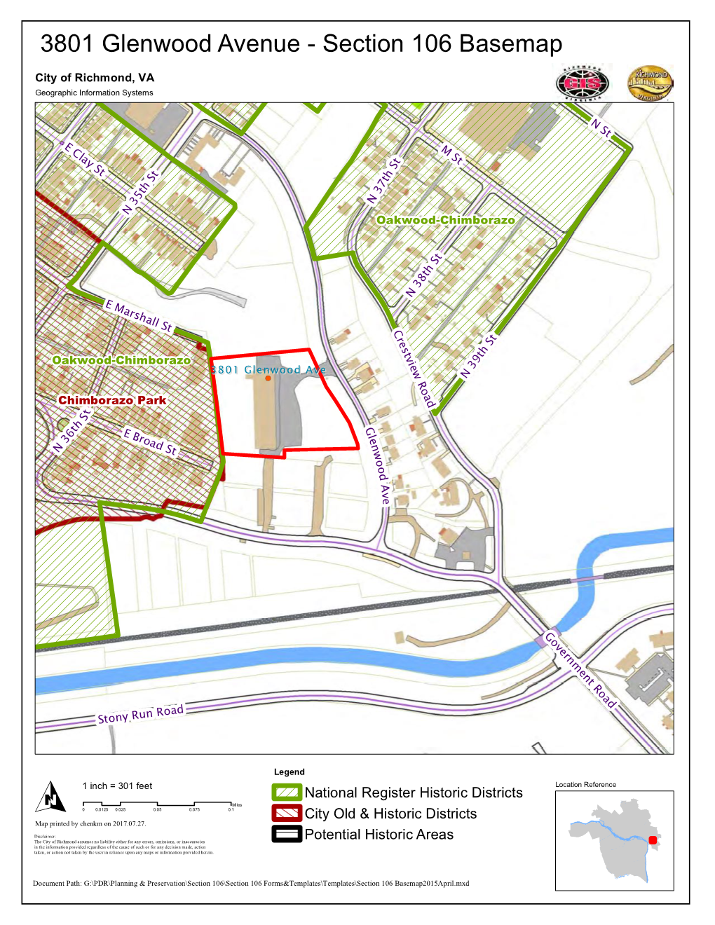 3801 Glenwood Avenue - Section 106 Basemap