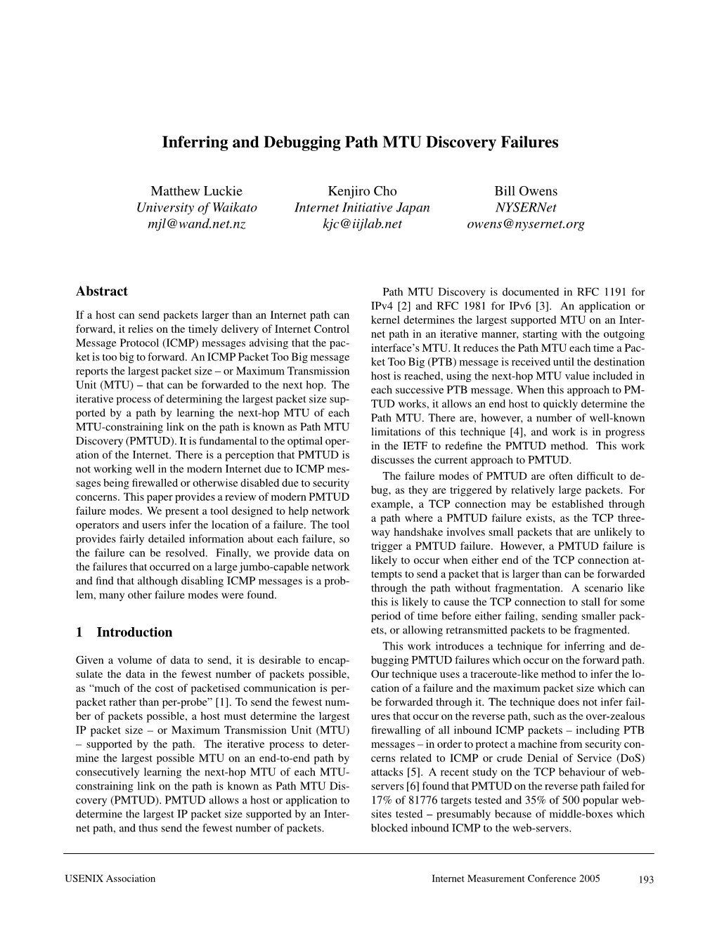 Inferring and Debugging Path MTU Discovery Failures