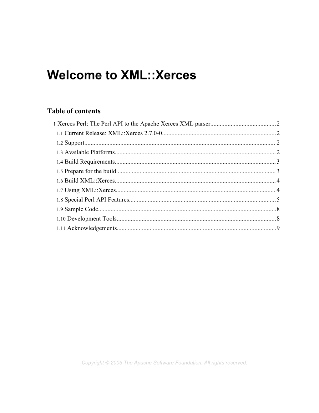 Welcome to XML::Xerces