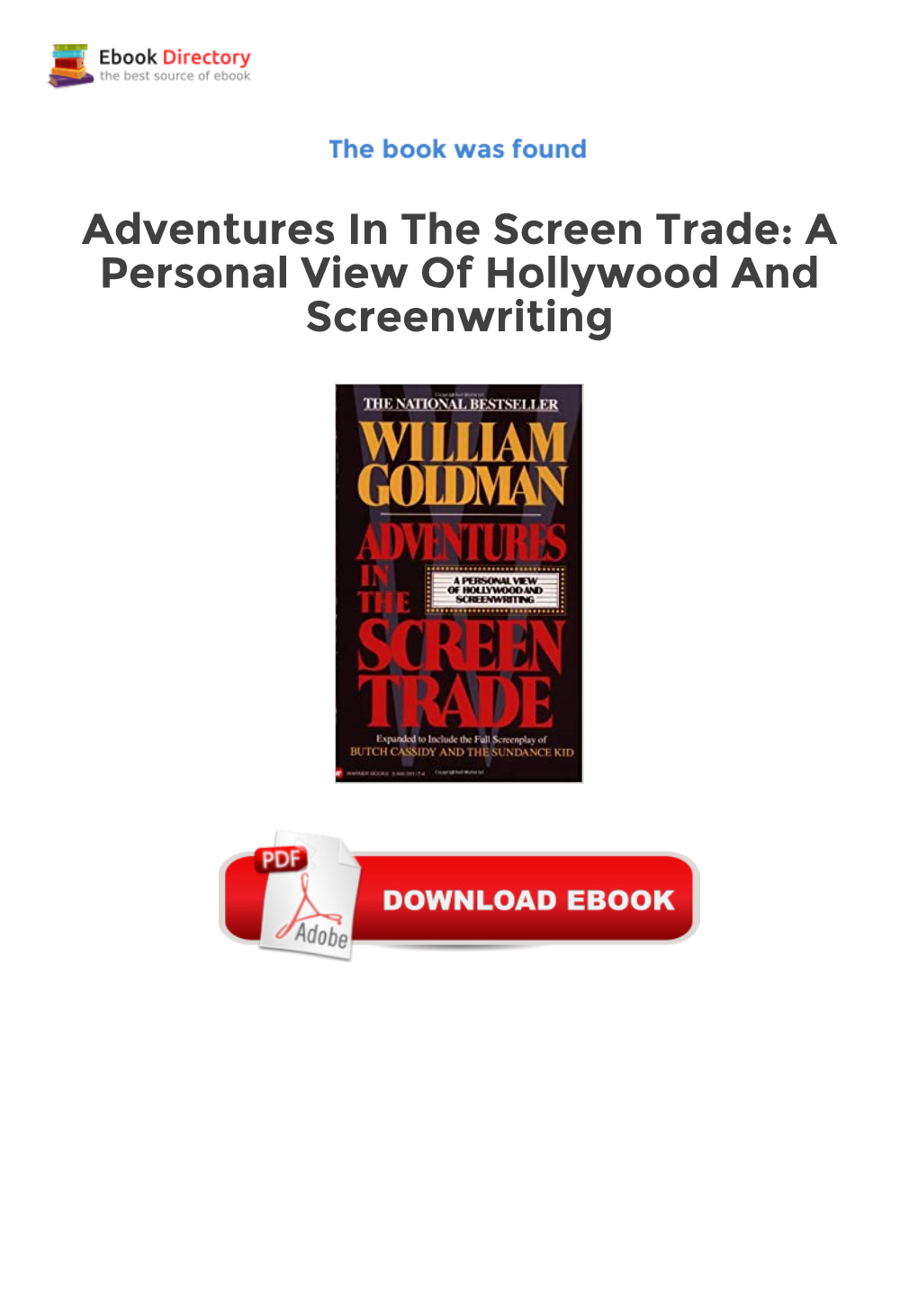 Review (PDF) Adventures in the Screen Trade: a Personal View Of