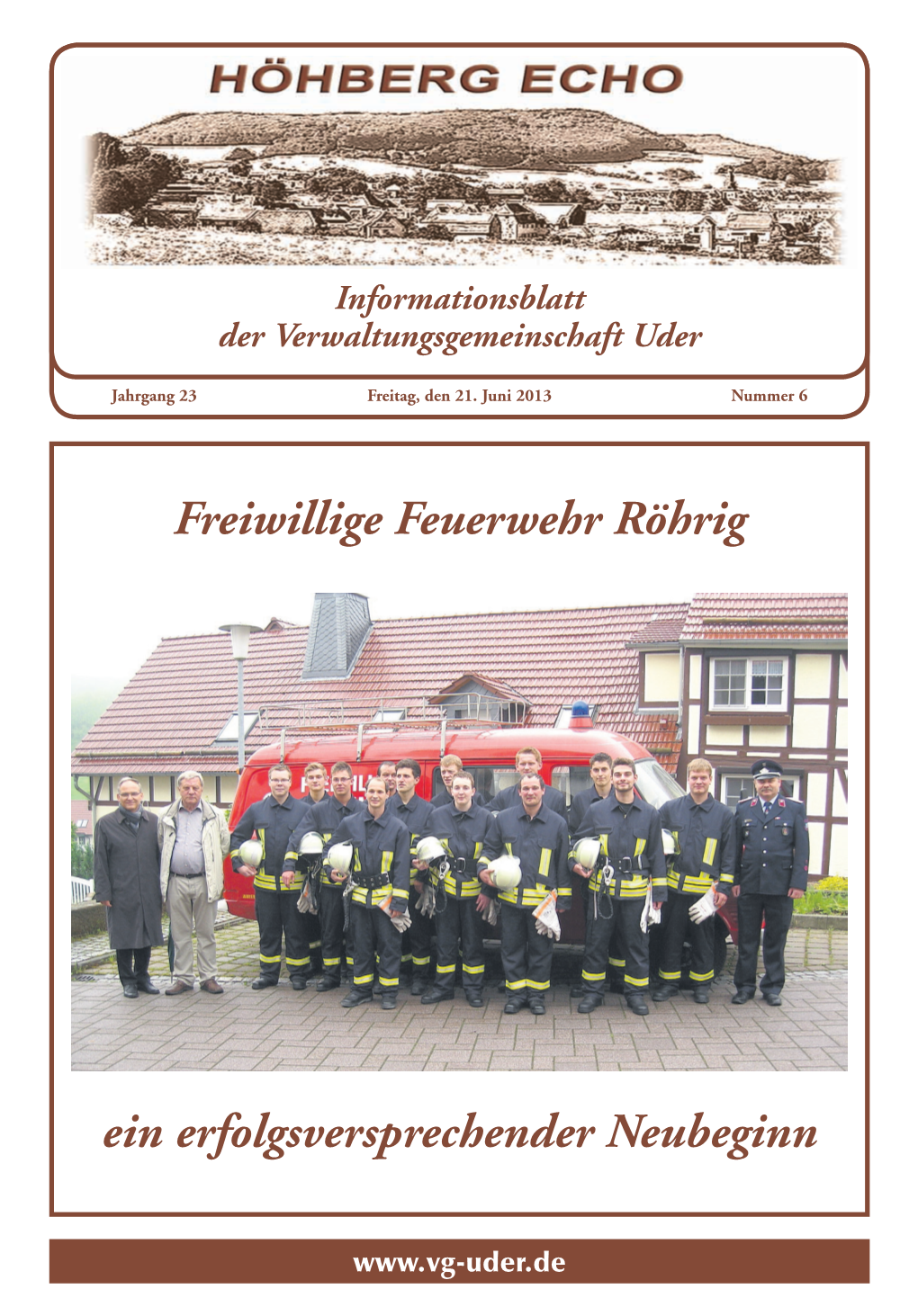 Freiwillige Feuerwehr Röhrig Ein Erfolgsversprechender Neubeginn