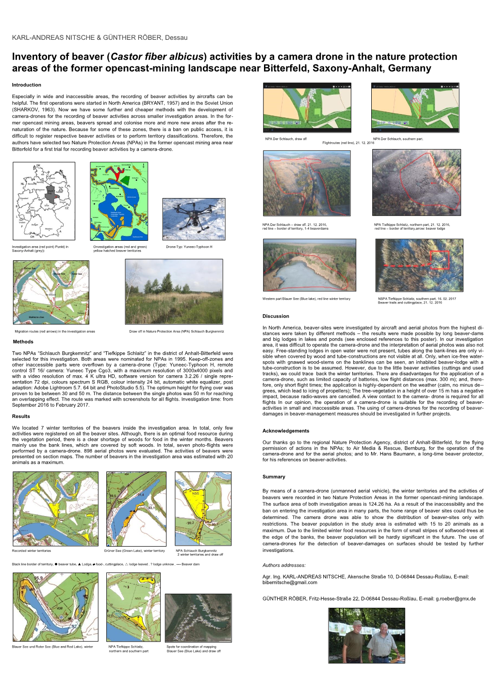 Inventory of Beaver (Castor Fiber Albicus) Activities by a Camera