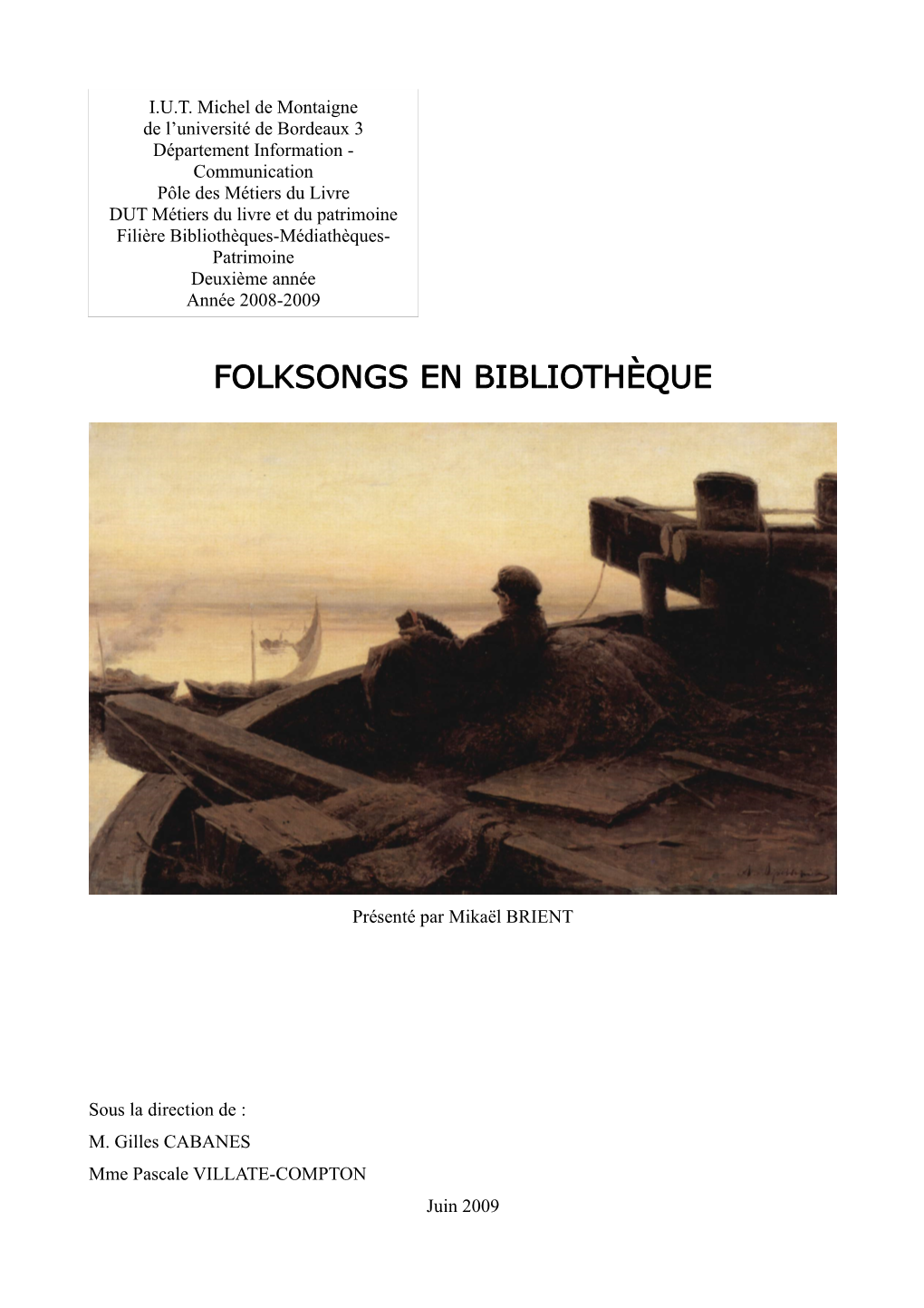 Folksongs En Bibliothèque