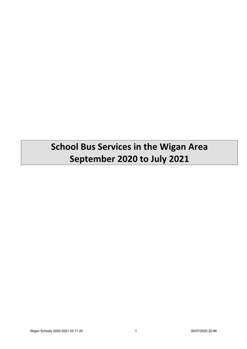 School Bus Services in the Trafford Area