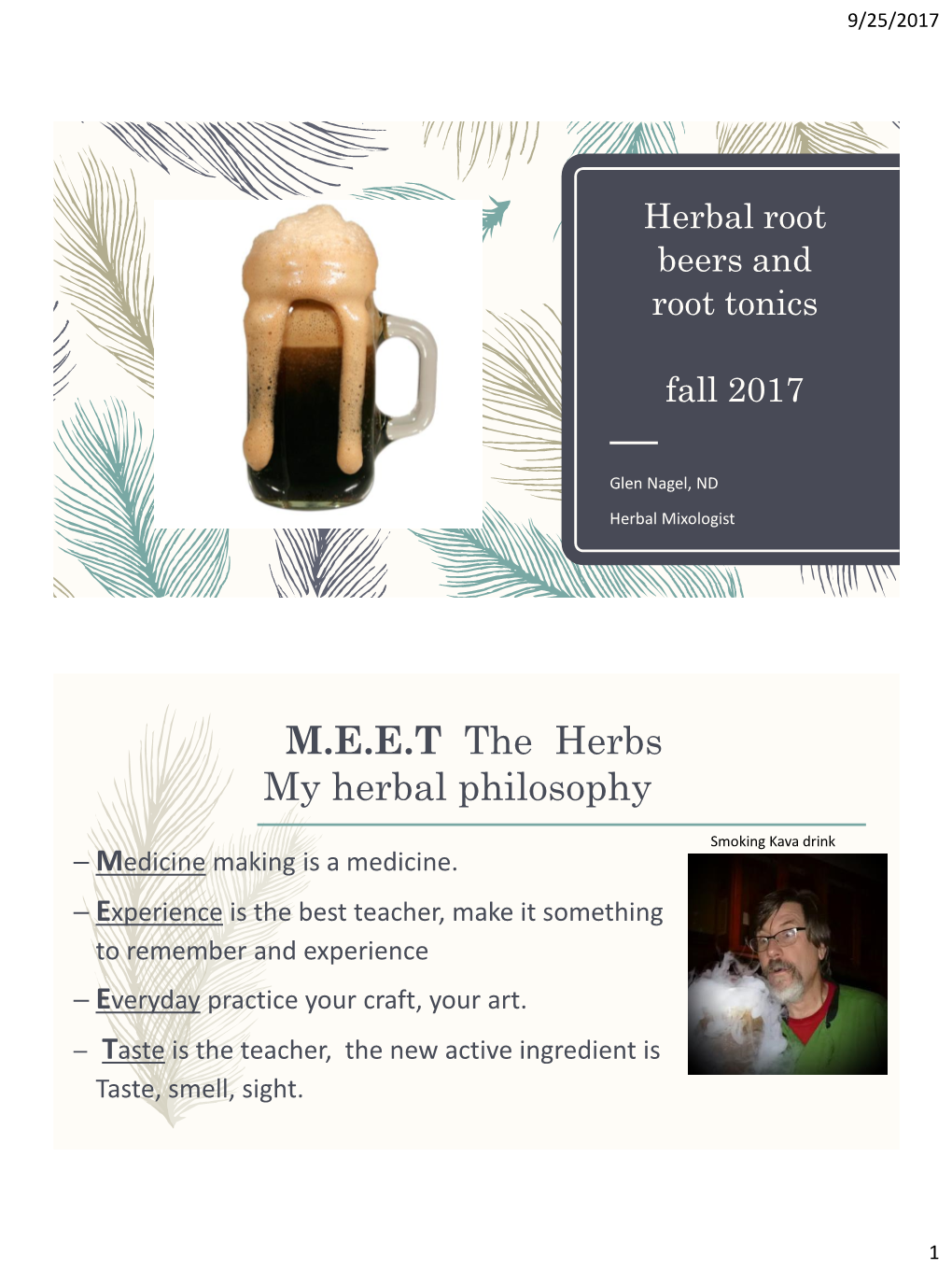 Herbal Root Beers and Root Tonics Fall 2017