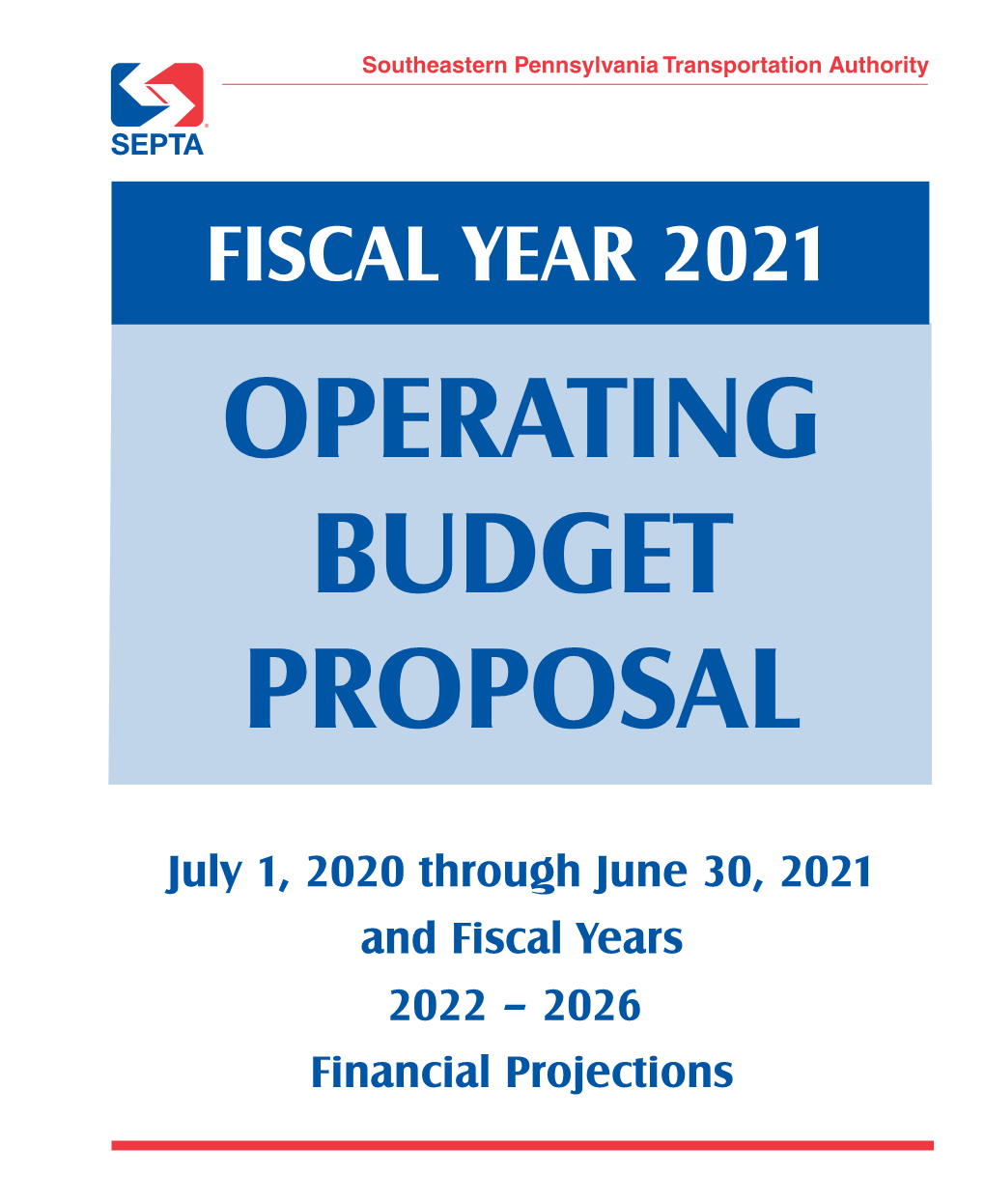 Fiscal Year 2021 Operating Budget Proposal