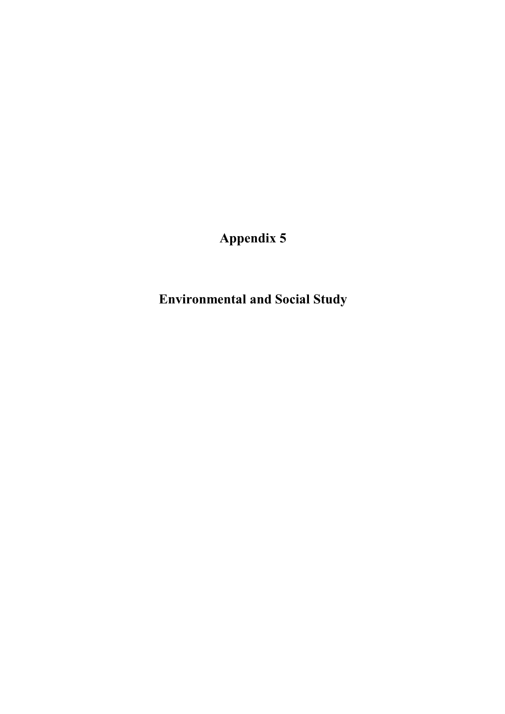 Environmental and Social Study for the Maputo Gas Fired Power Plant Development