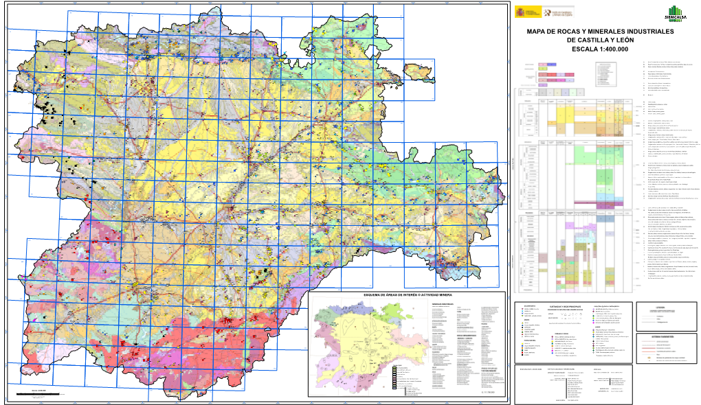 Mapa De Rocas Y Minerales Industriales De Castilla Y