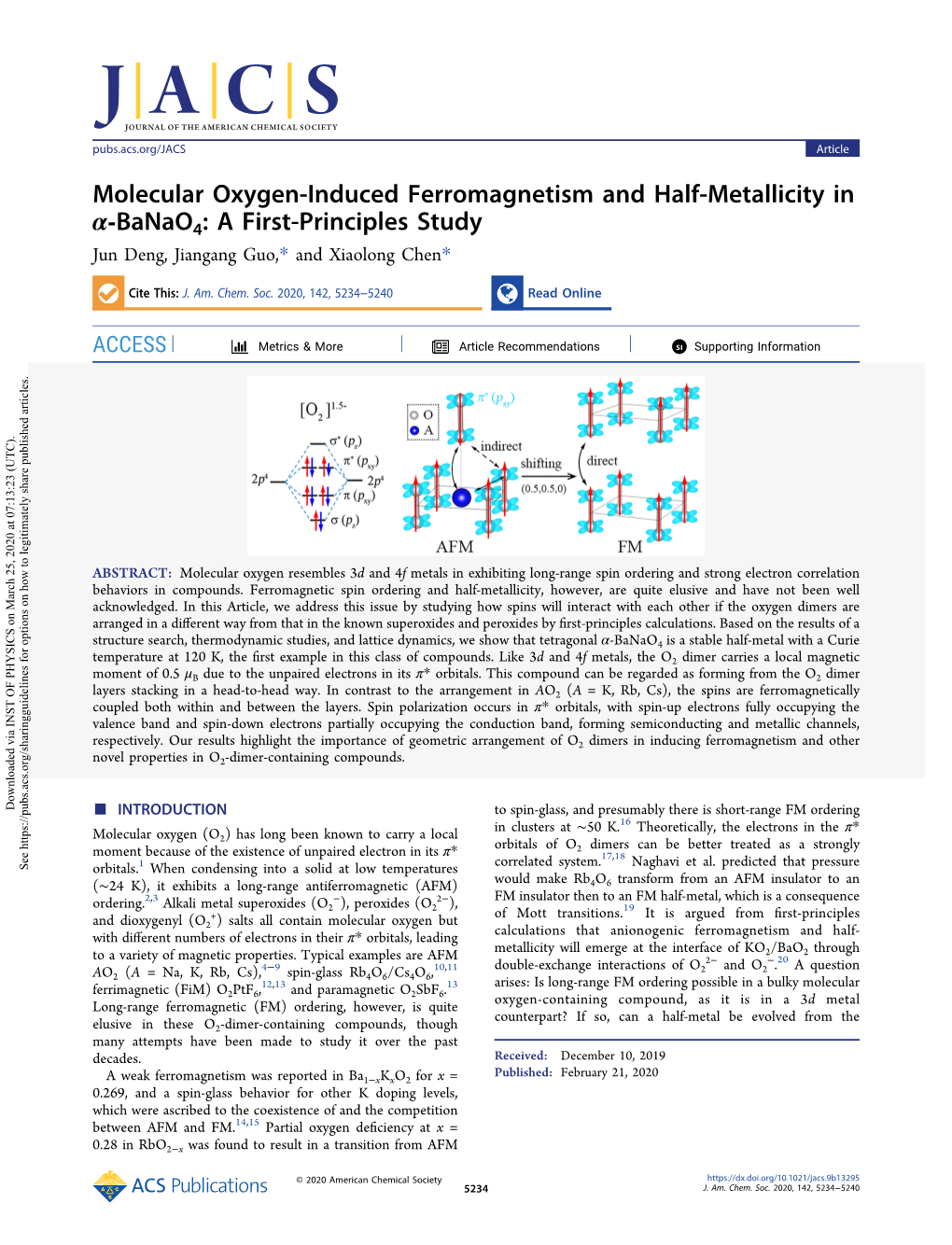 A First-Principles Study Jun Deng, Jiangang Guo,* and Xiaolong Chen*