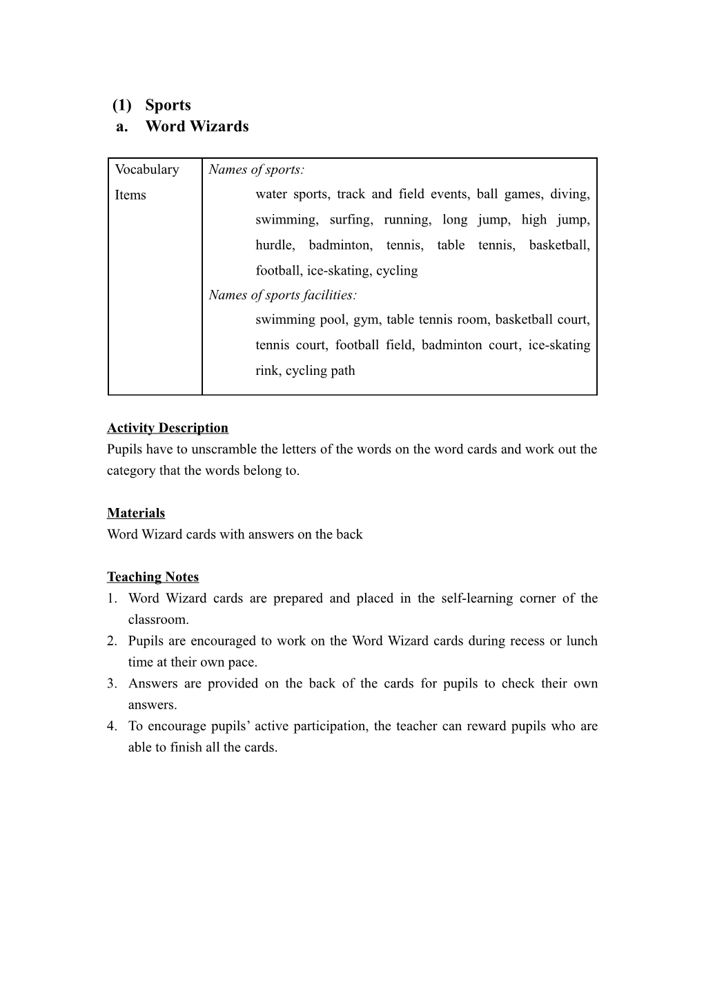 Activity Description s3