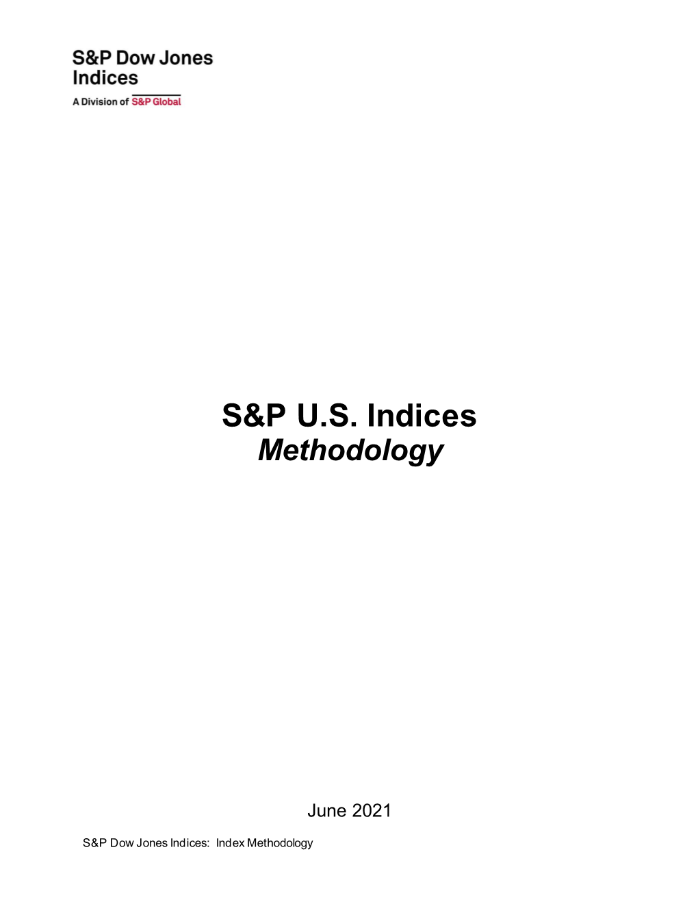 S&P U.S. Indices Methodology