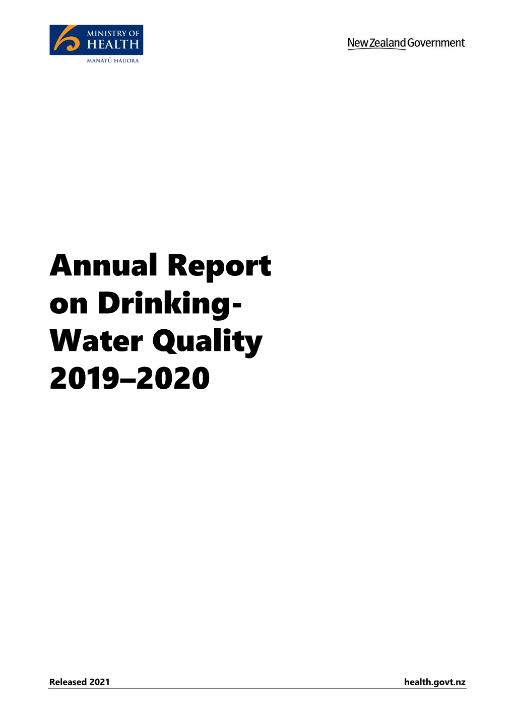 Annual Report on Drinking Water Quality 2019-2020