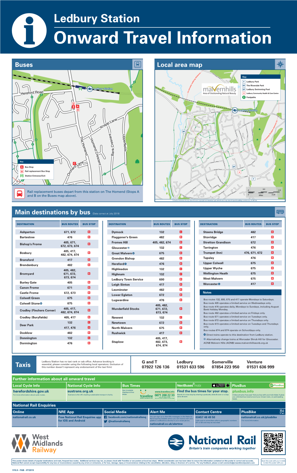 Local Area Map Buses Taxis