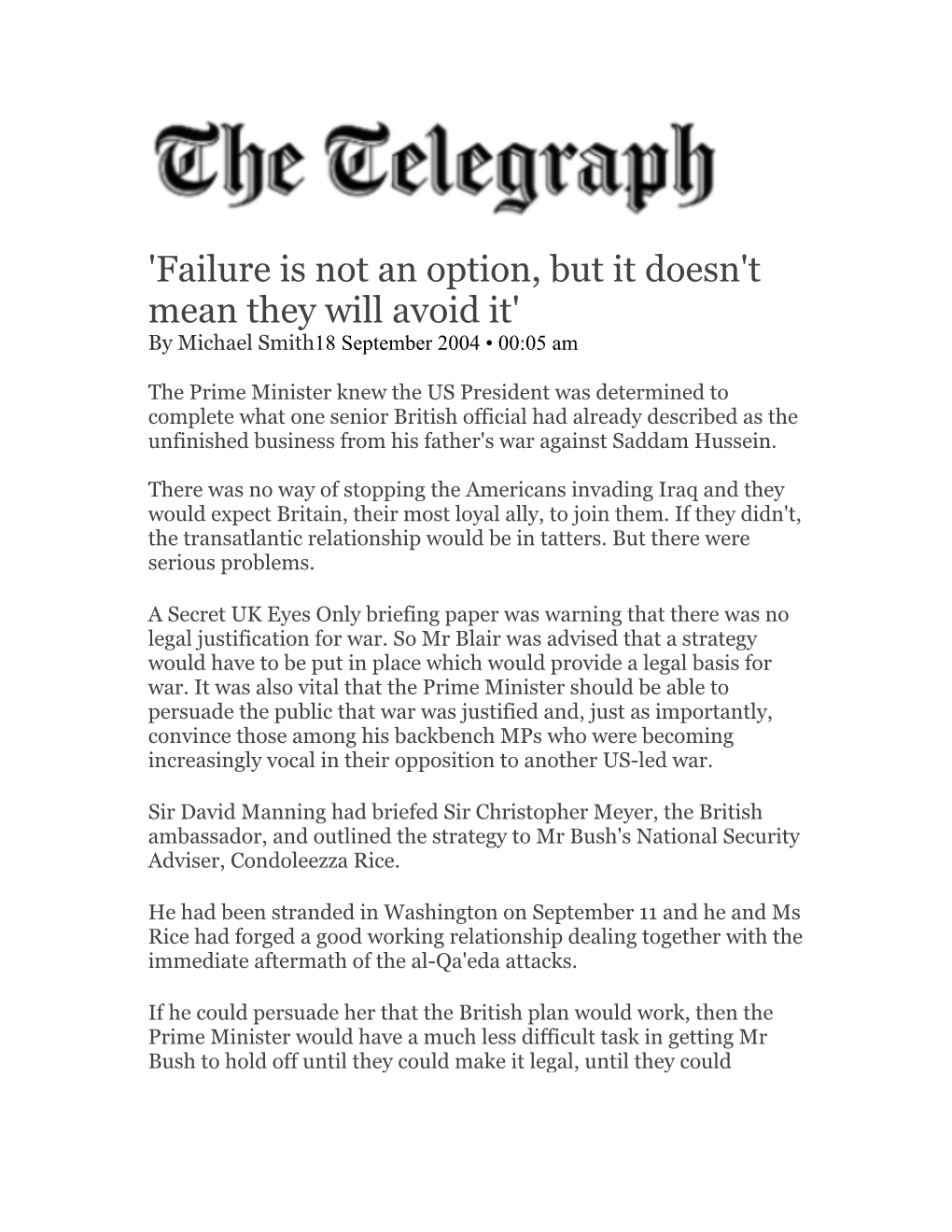 Telegraph 9-18-2004