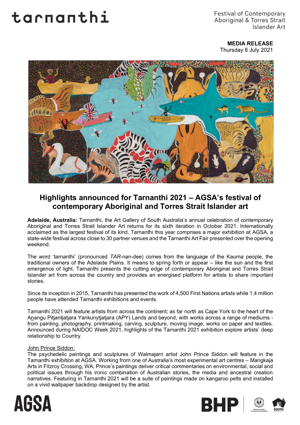 Highlights Announced for Tarnanthi 2021 – AGSA's Festival Of