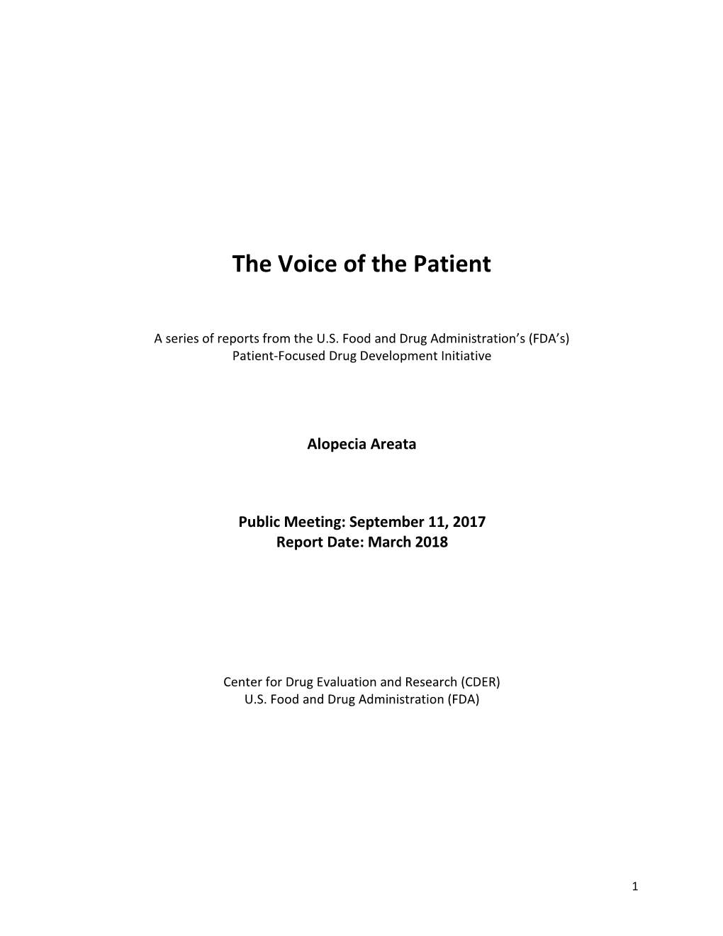 The Voice of the Patient: Alopecia Areata