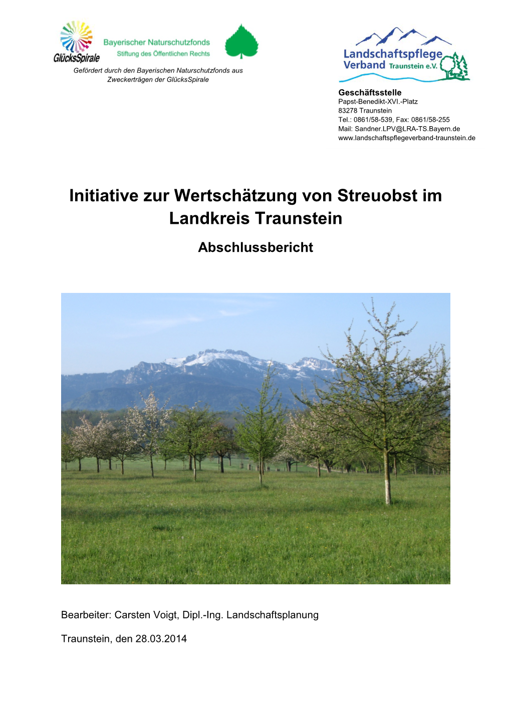 Initiative Zur Wertschätzung Von Streuobst Im Landkreis Traunstein Abschlussbericht