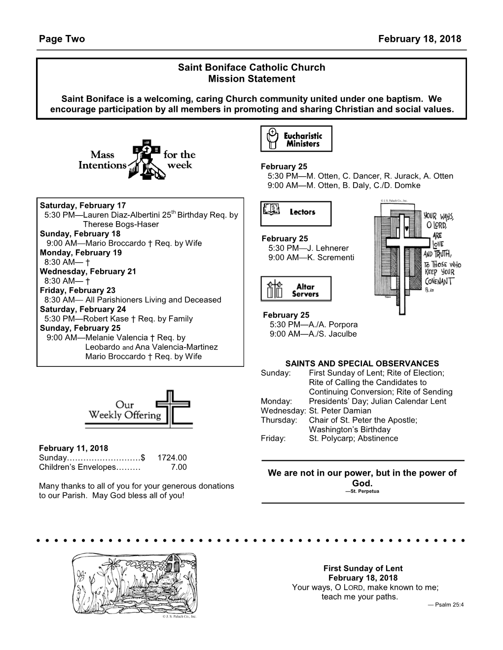 Saint Boniface Catholic Church Mission Statement