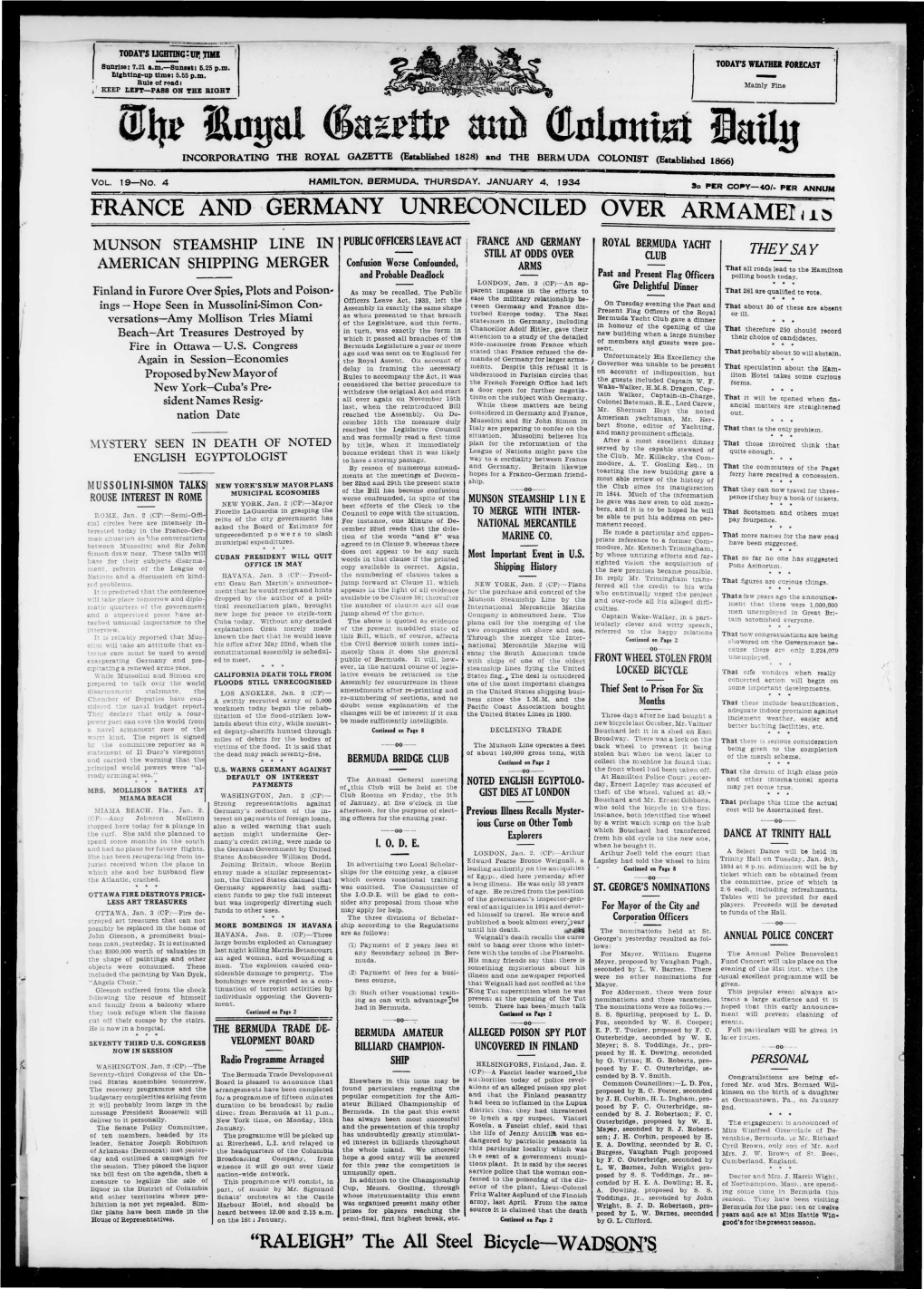 Qttfj* Irnpl *Sa2i*Ttp Tuto (Mmttai Iaita INCORPORATING the ROYAL GAZETTE (Established 1828) and the BERMUDA COLONIST (Ertablwhed 1866)