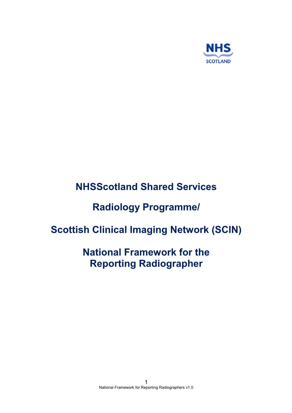 National Framework for Reporting Radiographer V1 0