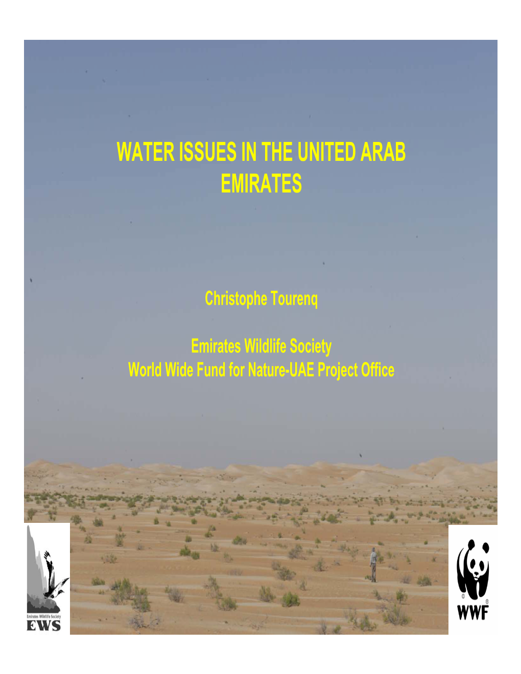 Water Issues in the United Arab Emirates