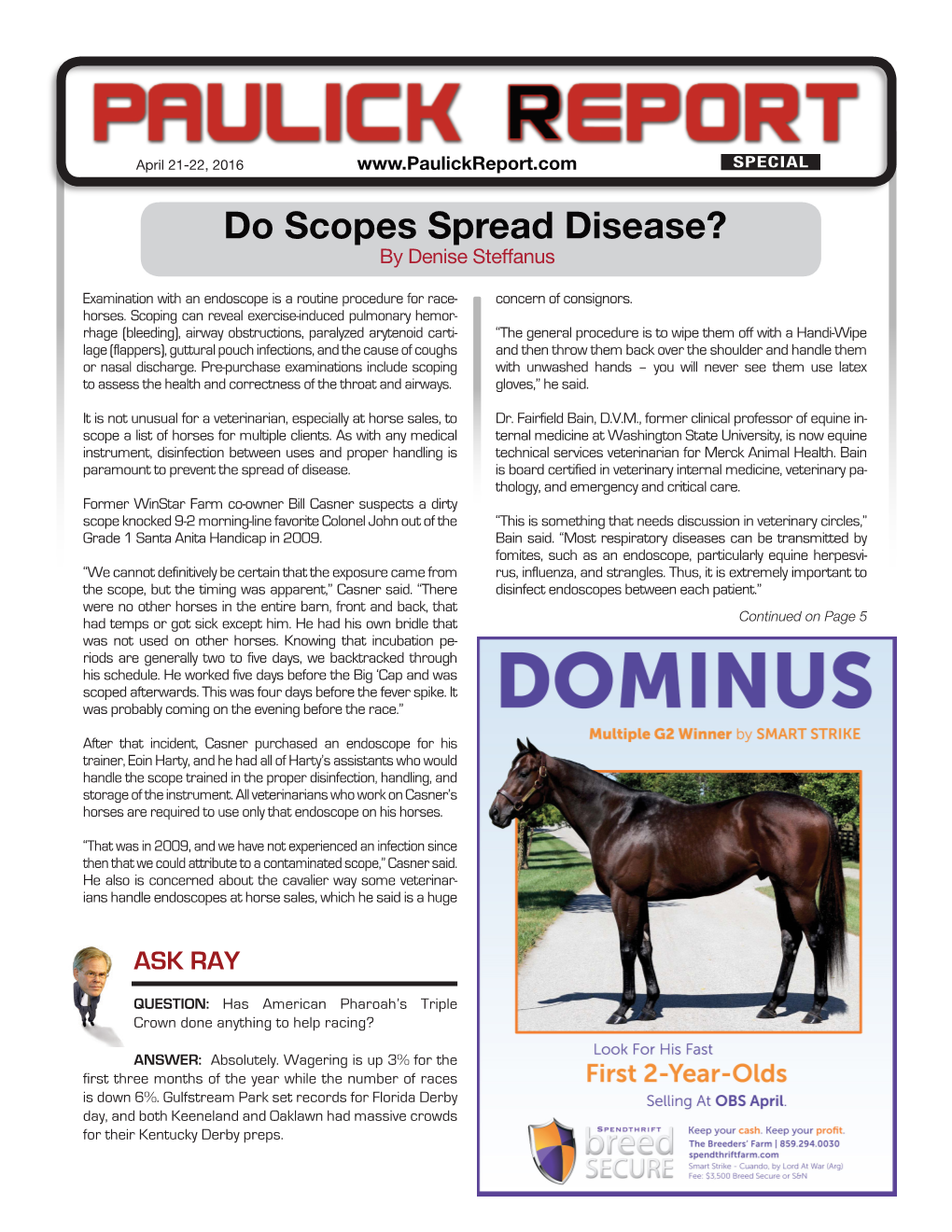 Do Scopes Spread Disease? by Denise Steffanus