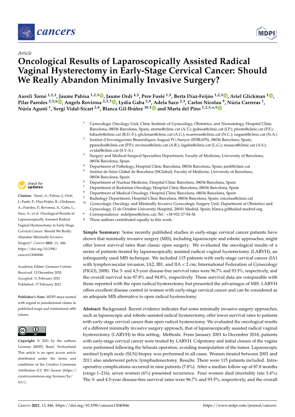 Oncological Results of Laparoscopically Assisted Radical Vaginal Hysterectomy in Early-Stage Cervical Cancer: Should We Really Abandon Minimally Invasive Surgery?