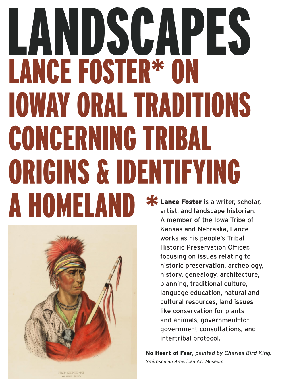 Lance Foster* on Ioway Oral Traditions Concerning Tribal Origins & Identifying