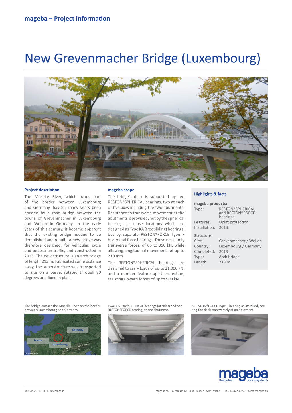 New Grevenmacher Bridge (Luxembourg)