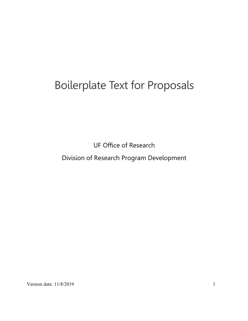 Boilerplate Text for Proposals (Pdf)