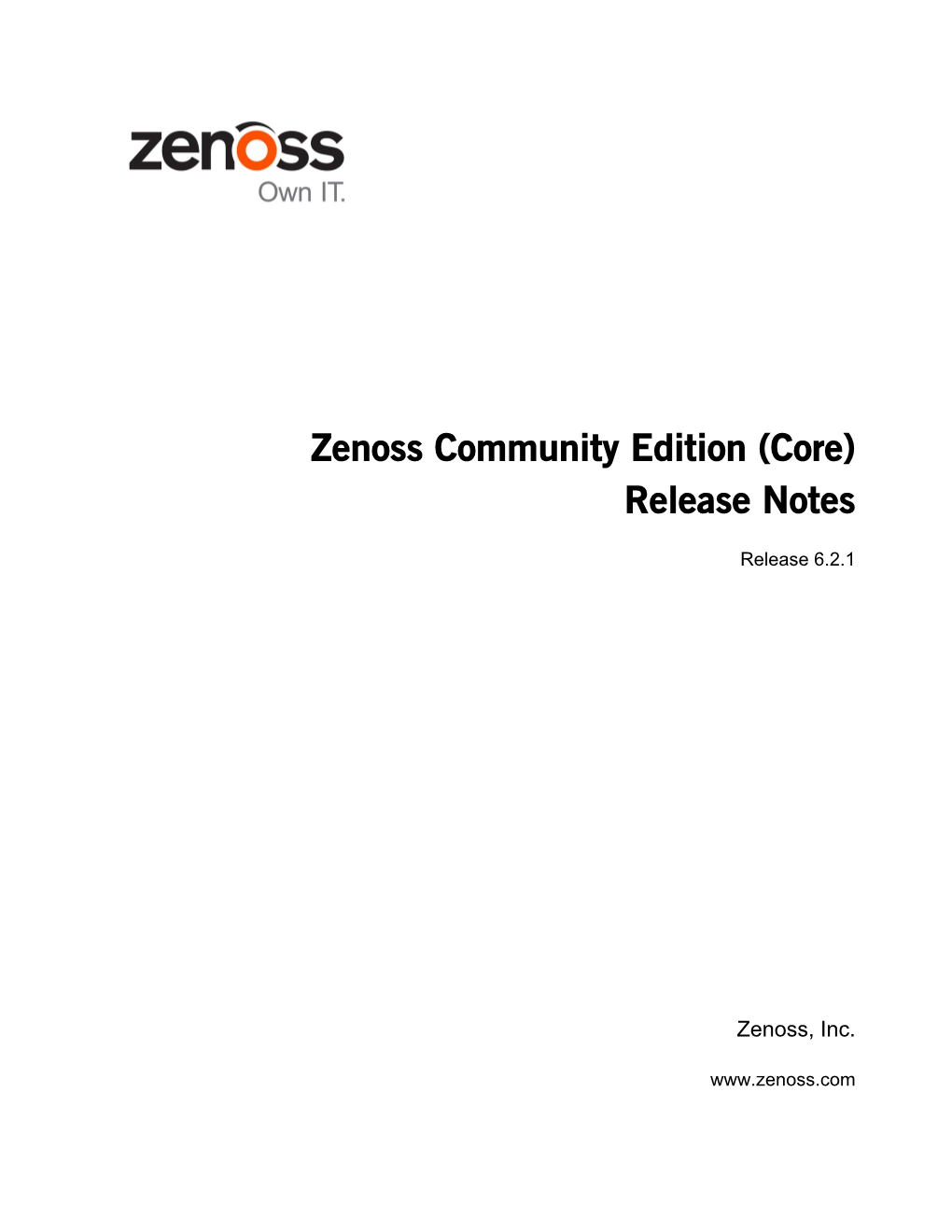 Zenoss Community Edition (Core) Release Notes