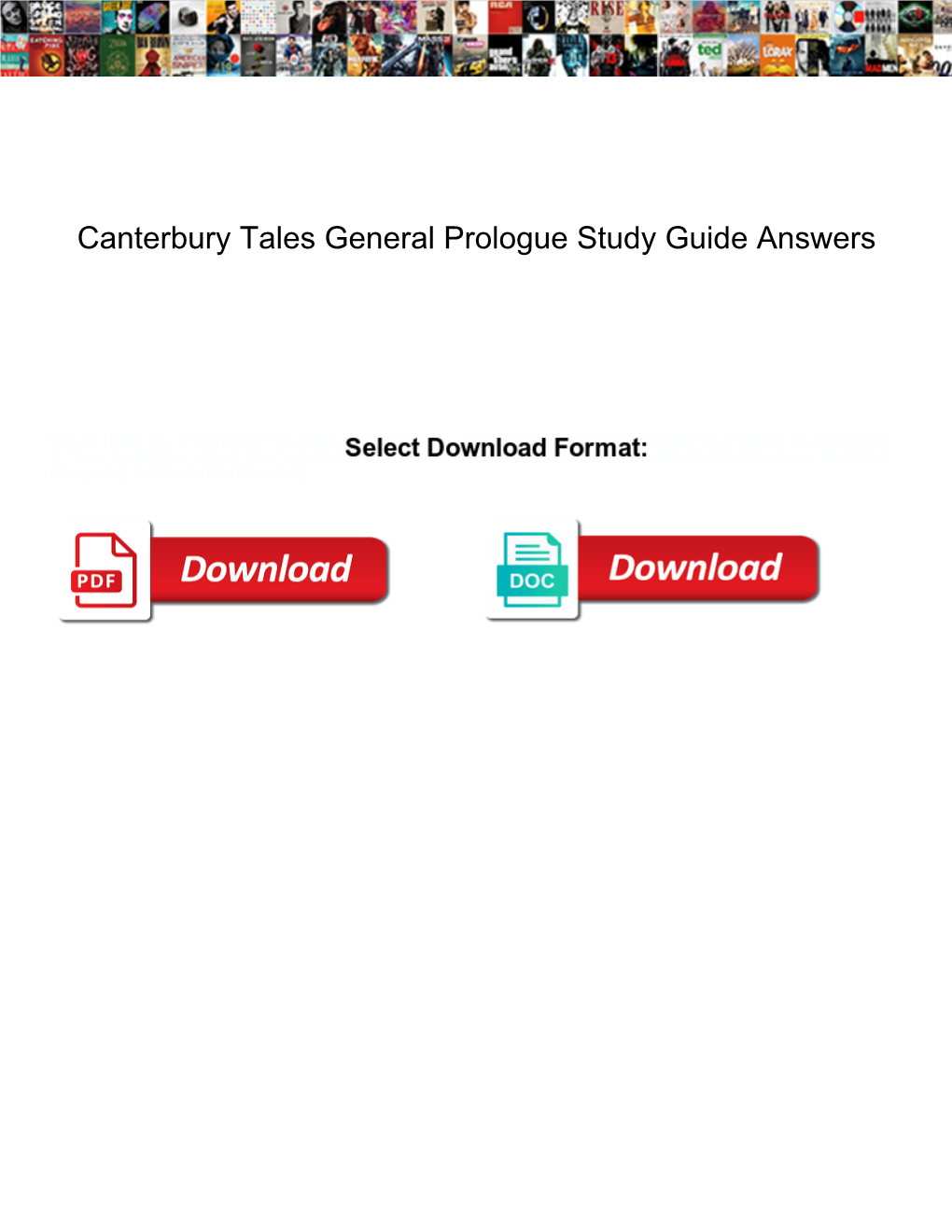 Canterbury Tales General Prologue Study Guide Answers