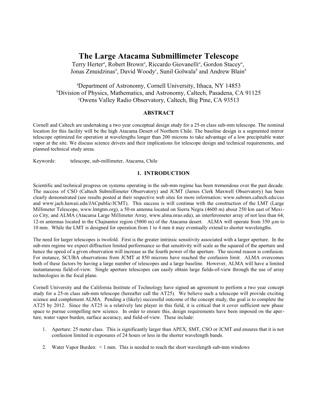 The Large Atacama Submillimeter Telescope