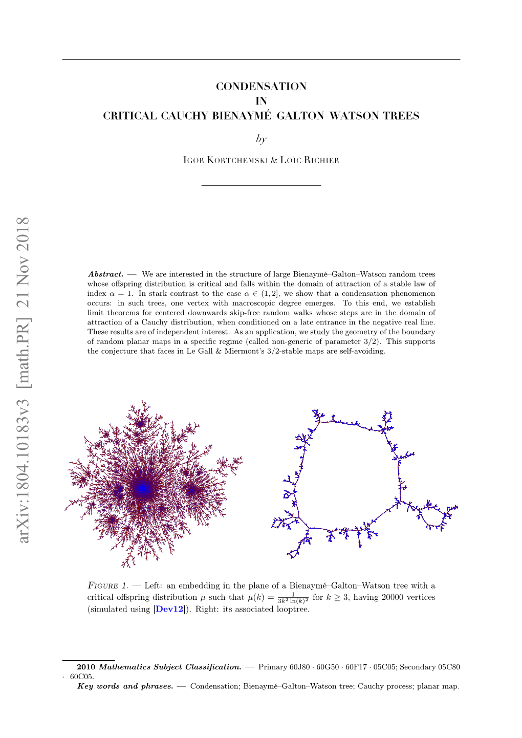 Condensation in Critical Cauchy Bienaym\'E-Galton-Watson Trees