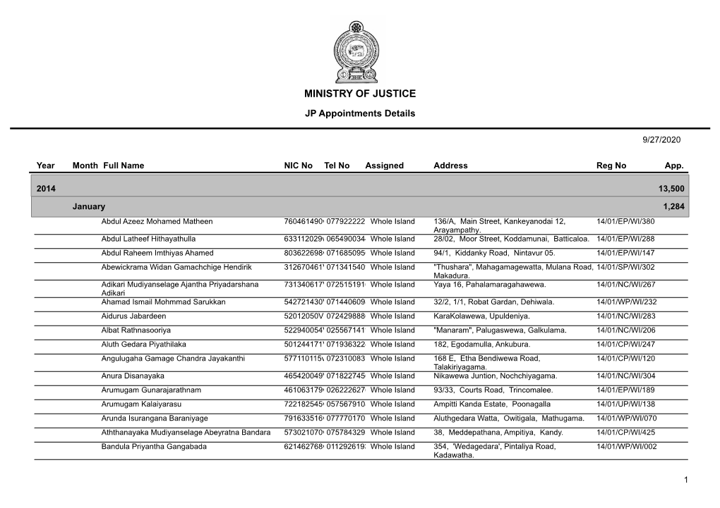 Ministry of Justice