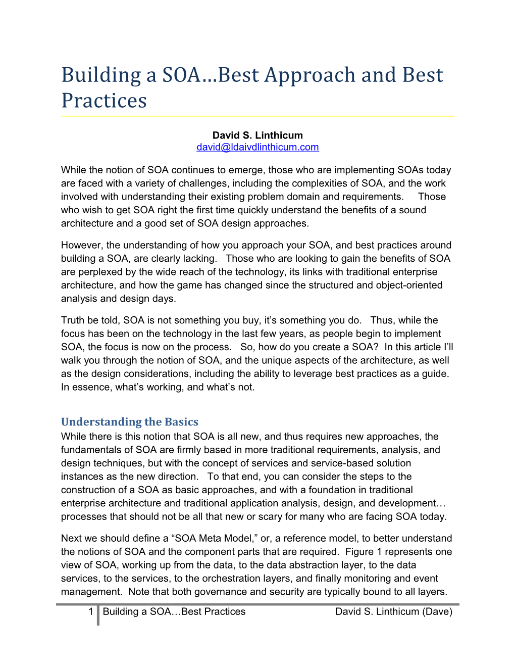 Building a SOA Best Approach and Best Practices